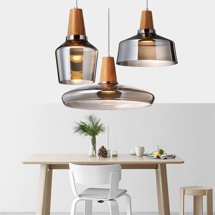 Illuminate Your Space with the Modern LED Glass Pendant Light Fixture