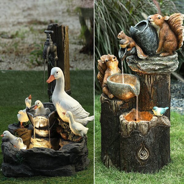 Transform Your Garden with the Duck Family Garden Statue Ornament Figurine