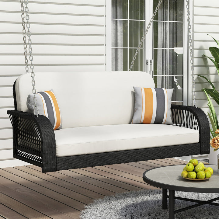 Transform Your Outdoor Space with the GO PE Wicker Porch Swing