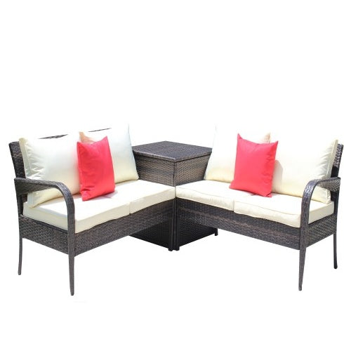 Elevate Your Outdoor Living with Our 3 Piece Patio Sectional Wicker Rattan