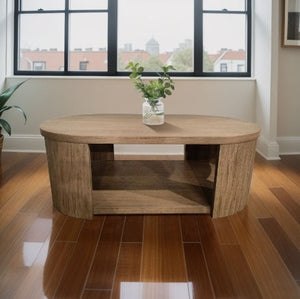 Elevate Your Living Space with the Walnut MDF and Oak Coffee Table