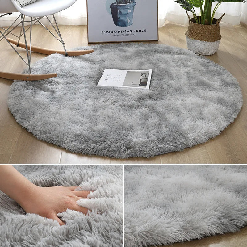 Transform Your Space with the Super Soft Plush Round Rug Mat