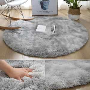 Transform Your Space with the Super Soft Plush Round Rug Mat