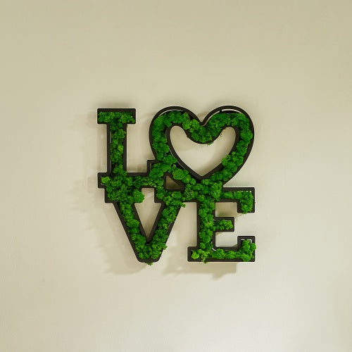 Transform Your Space with LOVE Letter Art Moss Wall Decorations