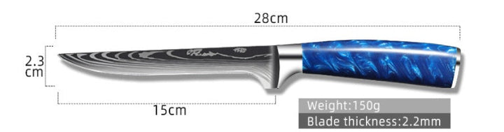 Discover the Ultimate 8-inch Chef Knife with Blue Resin Handle
