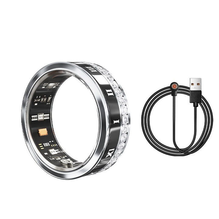 Discover Elegance and Technology with the Multi Functional Home Diamond Inlaid Smart Ring
