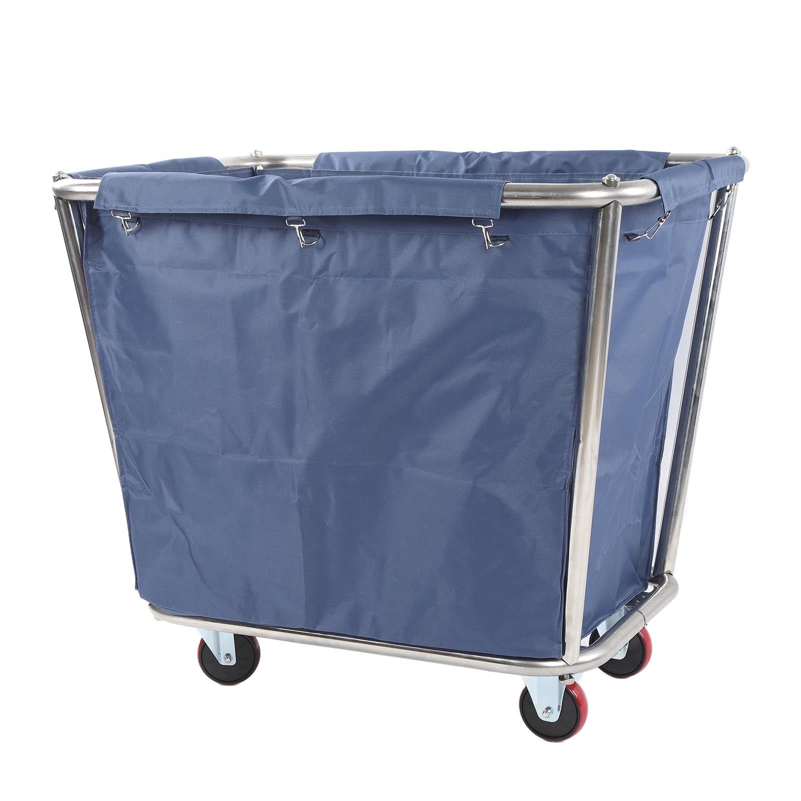 Commercial Laundry Car Heavy Duty Stainless Steel Basket Industrial Rolling Hamper 350L
