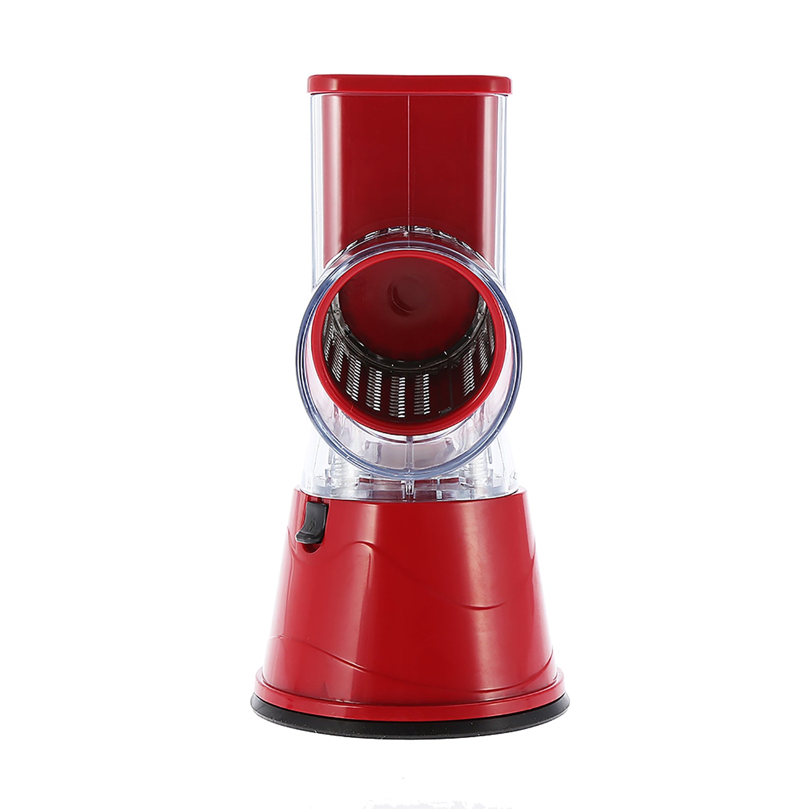 Manual Rotary Drum Grater Stainless Steel Cheese Grater Vegetables Cutter Slicing Tool Shredder Red