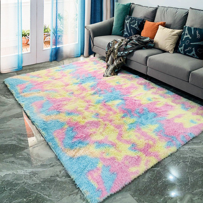 Tie-dyed Wool Carpets Living Room Plain