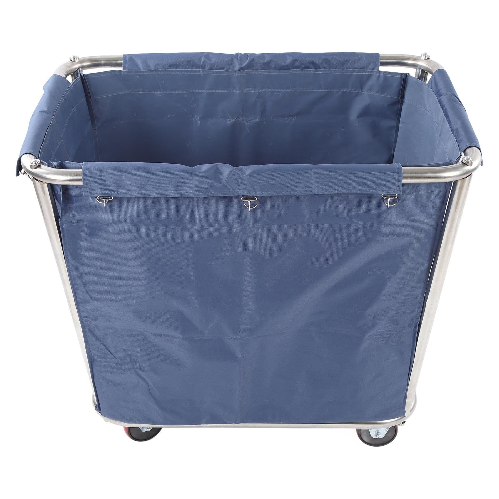 Commercial Laundry Car Heavy Duty Stainless Steel Basket Industrial Rolling Hamper 350L