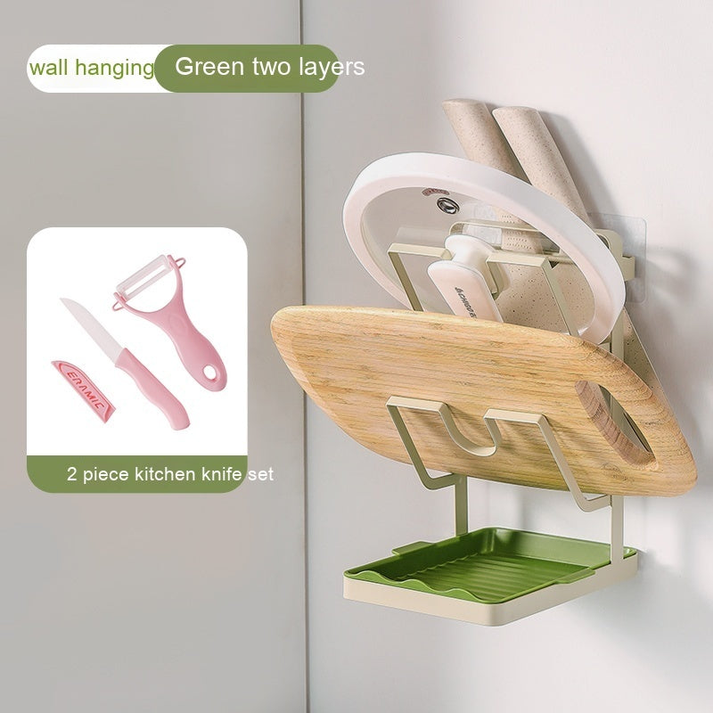 Pot Lid Shelf Table Top Punch-free Kitchen Storage Rack