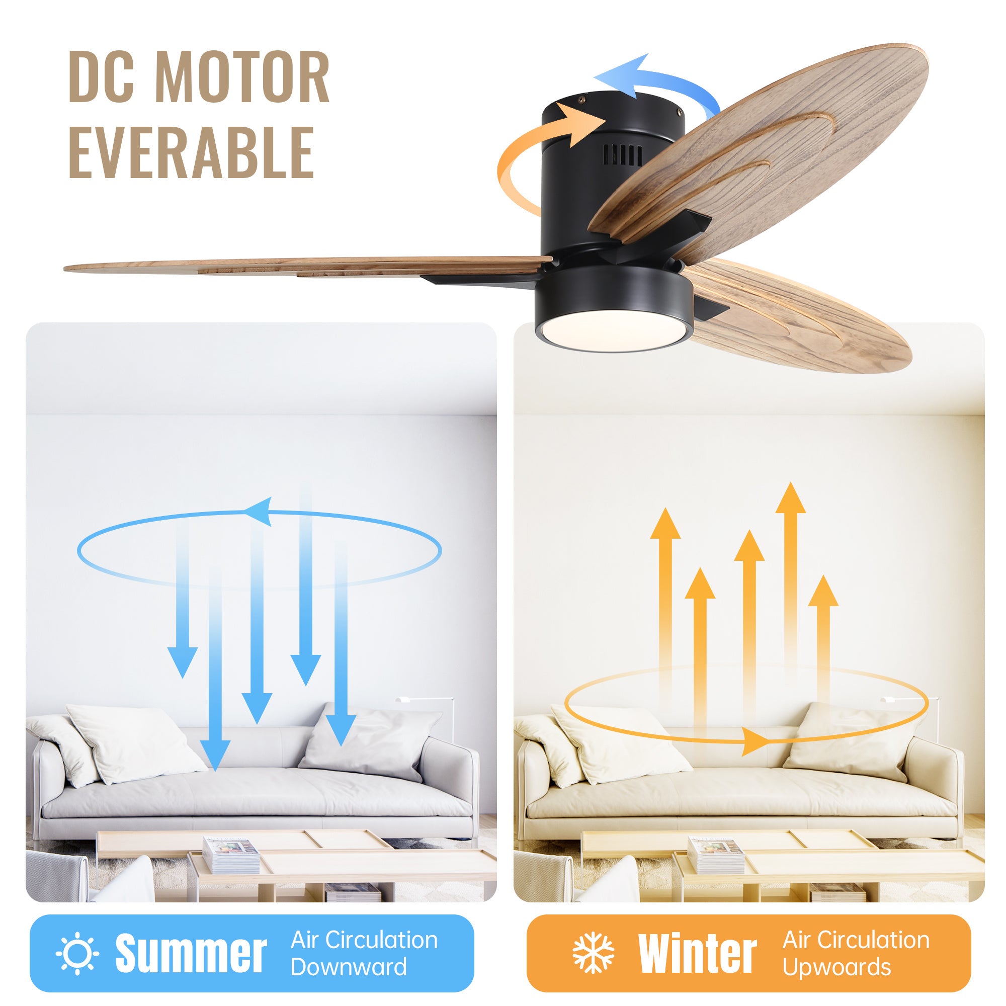 Metal And Wood Ceiling Fans