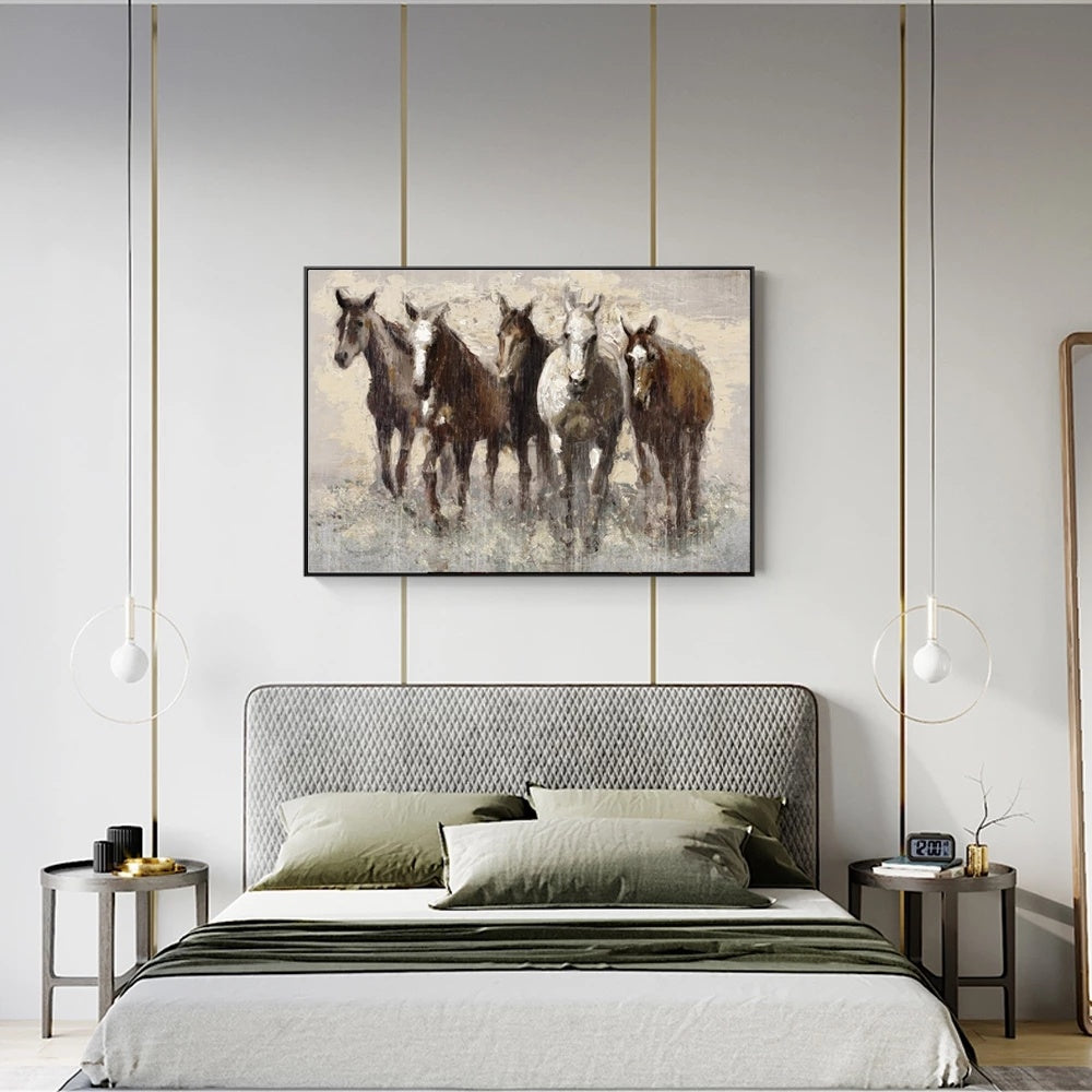 Abstract Horse Canvas Picture Wall Art