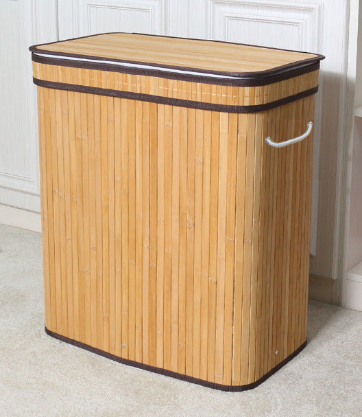 Dust-proof Laundry Basket Woven Dirty Laundry Storage Bucket