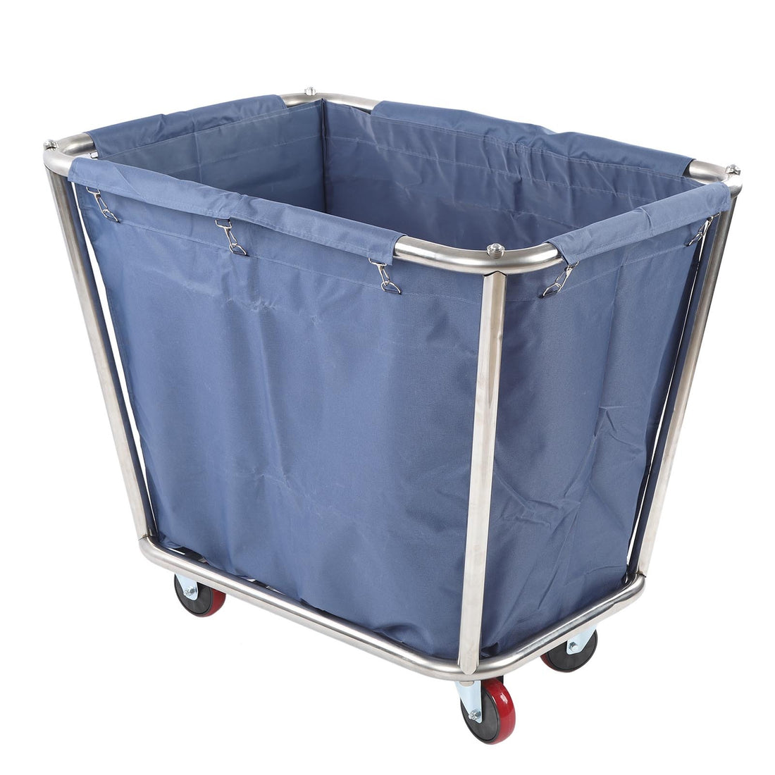 Commercial Laundry Car Heavy Duty Stainless Steel Basket Industrial Rolling Hamper 350L