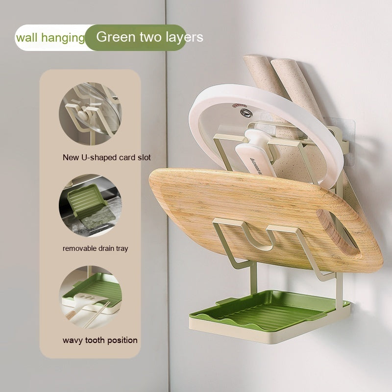 Pot Lid Shelf Table Top Punch-free Kitchen Storage Rack