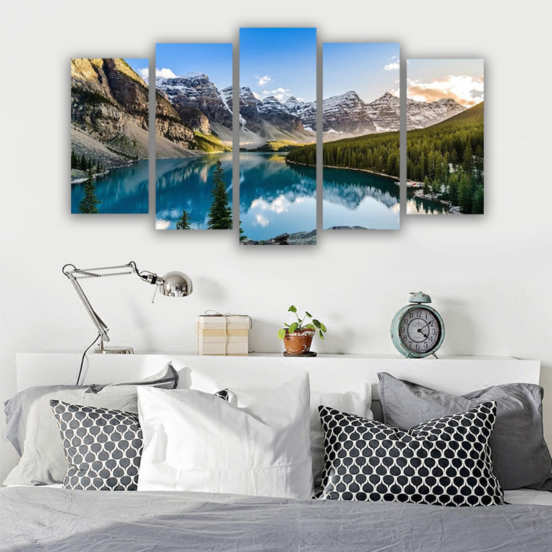 5 Piece Canvas Wall Arts Moraine Lake