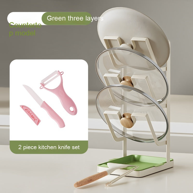 Pot Lid Shelf Table Top Punch-free Kitchen Storage Rack