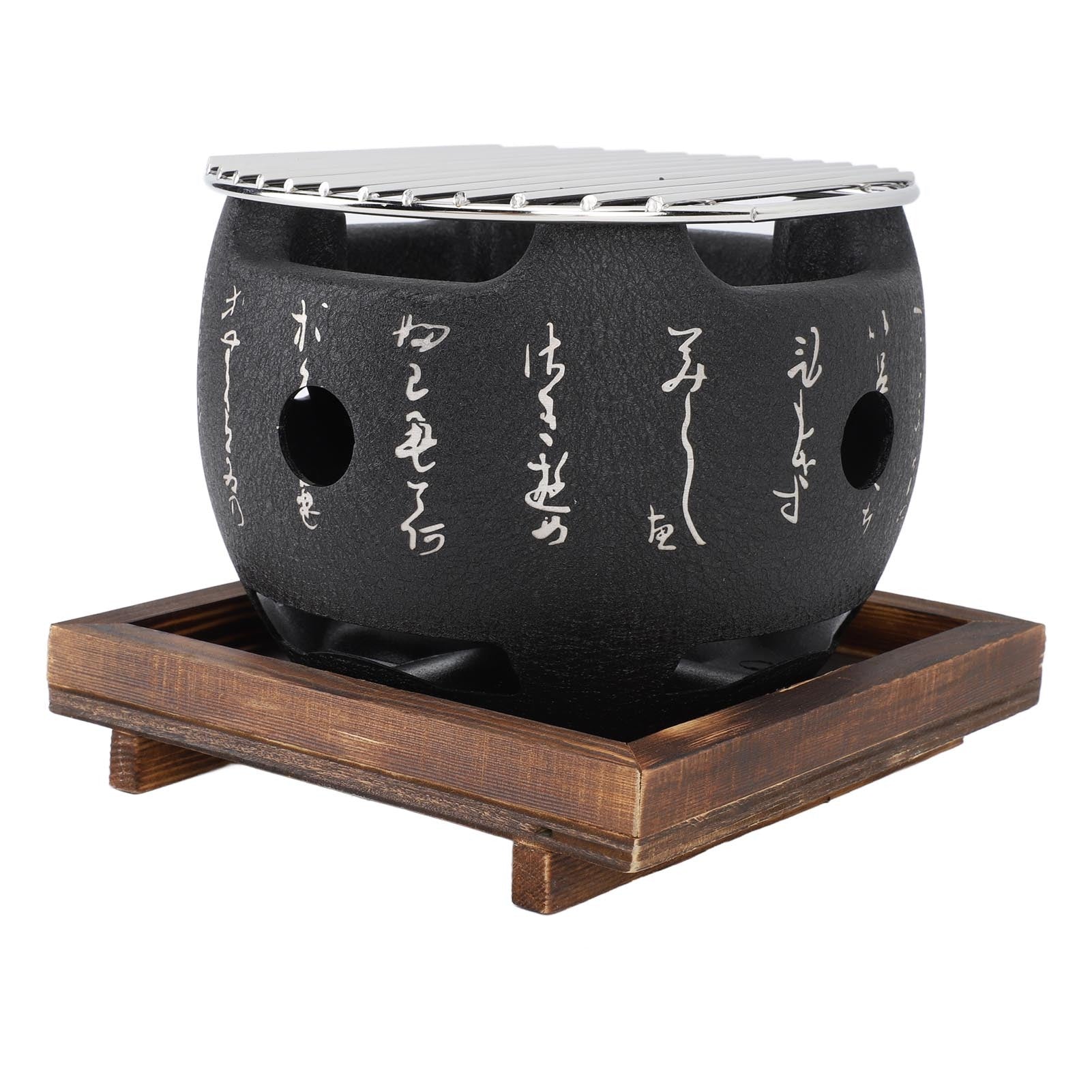 Japanese Style Grill Mini Portable Japanese BBQ Grill Round Food Charcoal Stove Household Barbecue Tool L