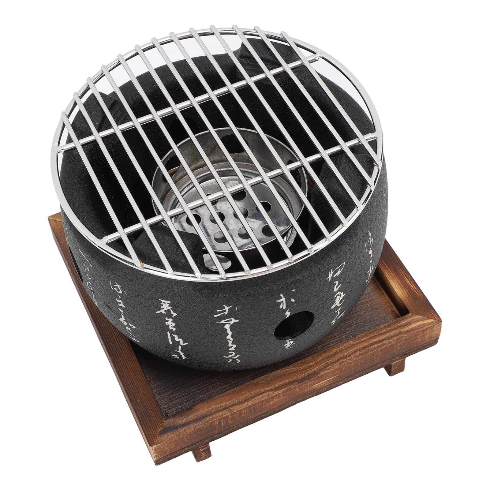 Japanese Style Grill Mini Portable Japanese BBQ Grill Round Food Charcoal Stove Household Barbecue Tool L