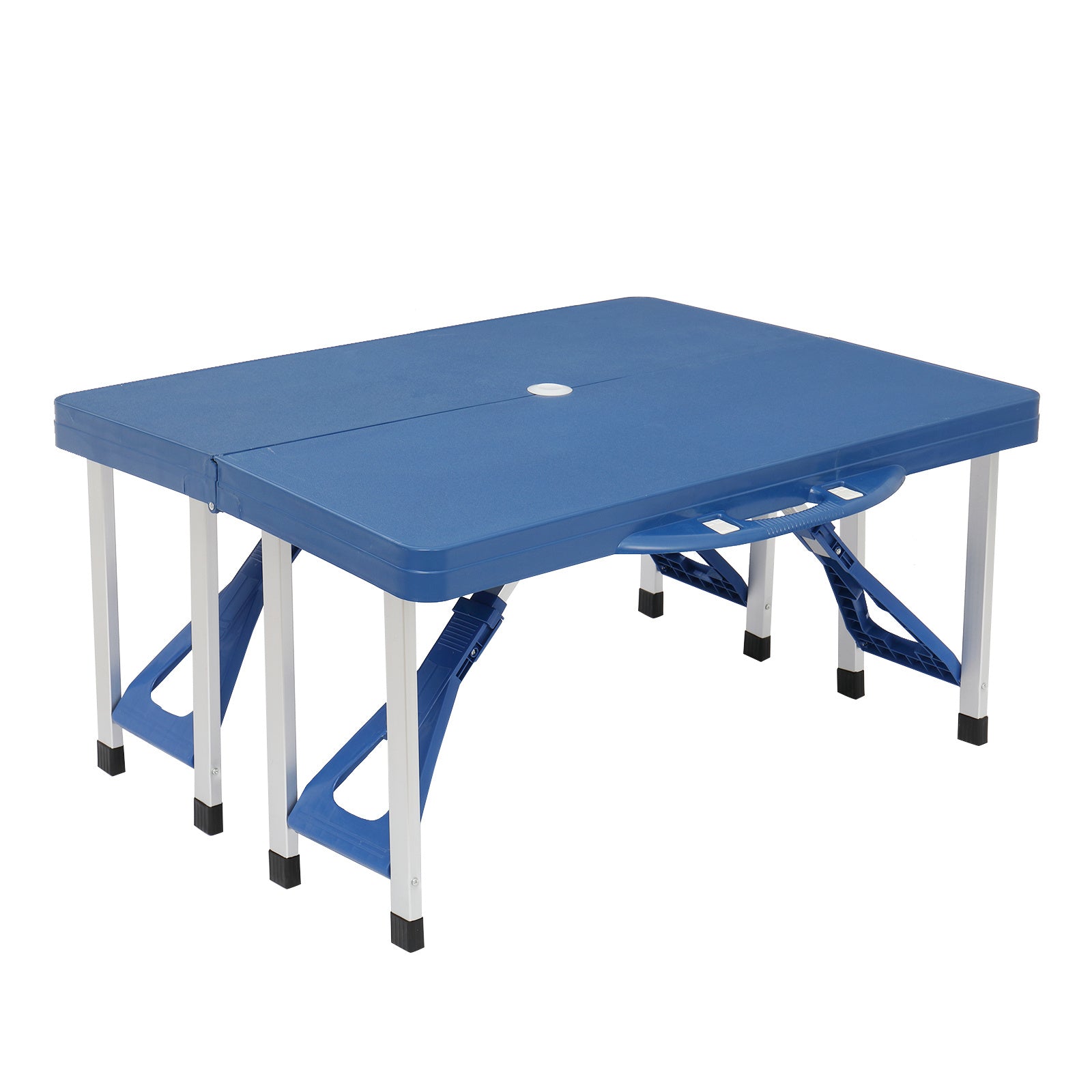 135.5x83x65.5cm Plastic Tables And Chairs 50kg Blue Camping Tables And Chairs