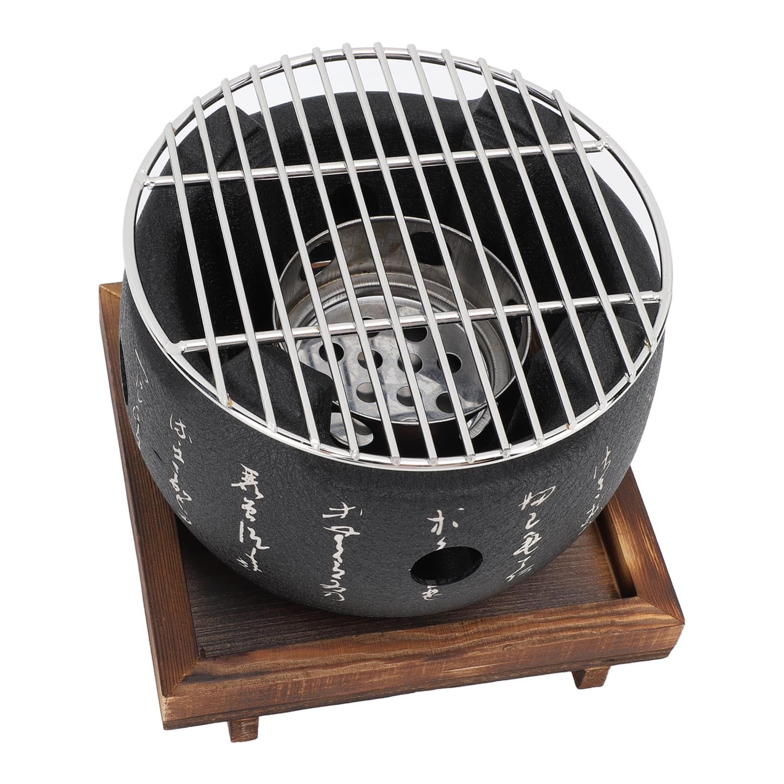 Japanese Style Grill Mini Portable Japanese BBQ Grill Round Food Charcoal Stove Household Barbecue Tool L