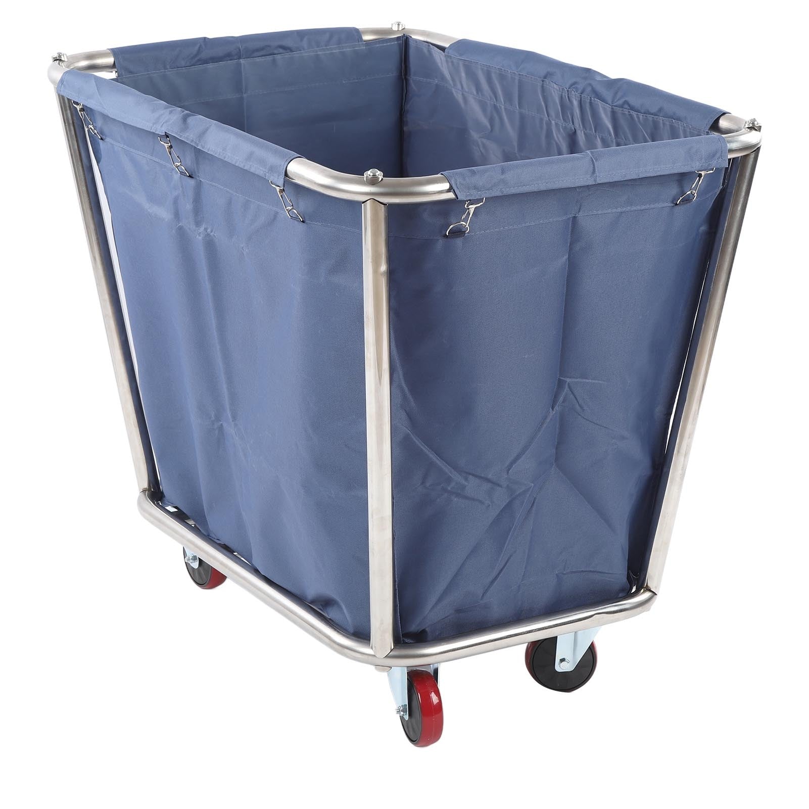 Commercial Laundry Car Heavy Duty Stainless Steel Basket Industrial Rolling Hamper 350L