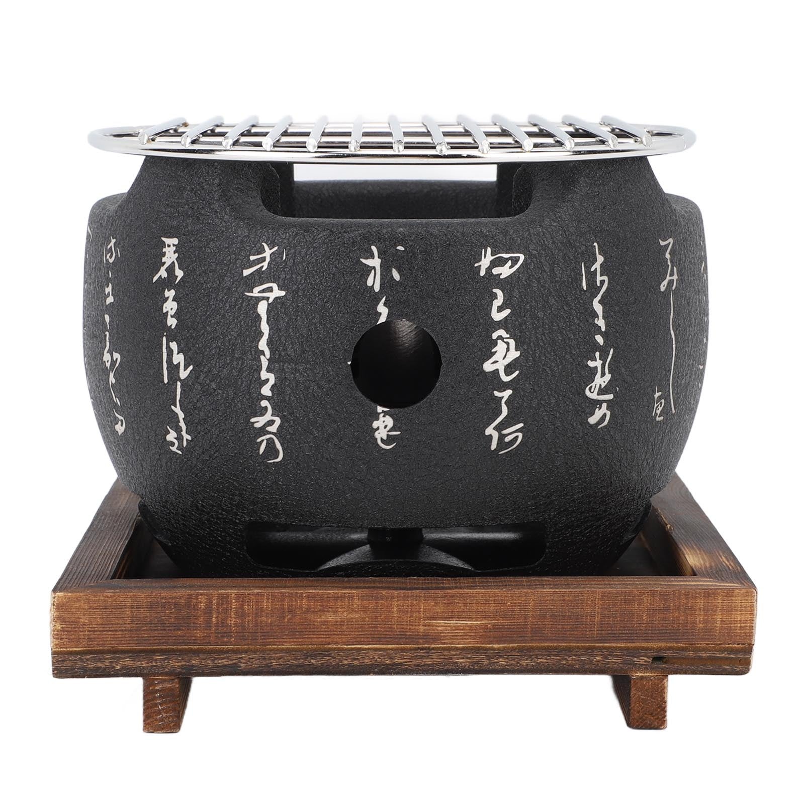 Japanese Style Grill Mini Portable Japanese BBQ Grill Round Food Charcoal Stove Household Barbecue Tool L