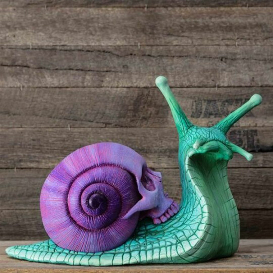 Snail Skull Sculpture Gothic Decoration Snail Statue