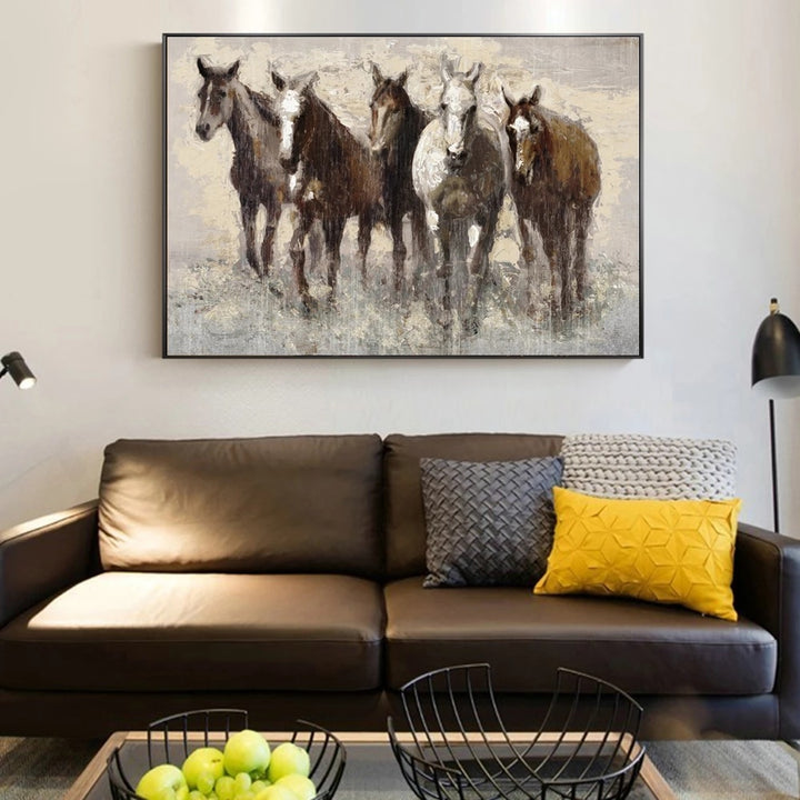 Abstract Horse Canvas Picture Wall Art