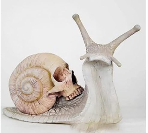 Snail Skull Sculpture Gothic Decoration Snail Statue
