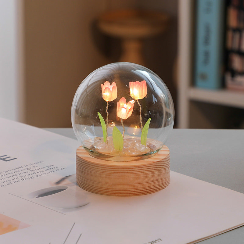 Artificial Tulip Flower Night Light Ornaments
