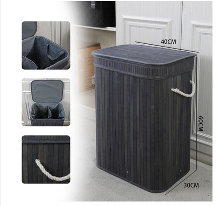 Dust-proof Laundry Basket Woven Dirty Laundry Storage Bucket