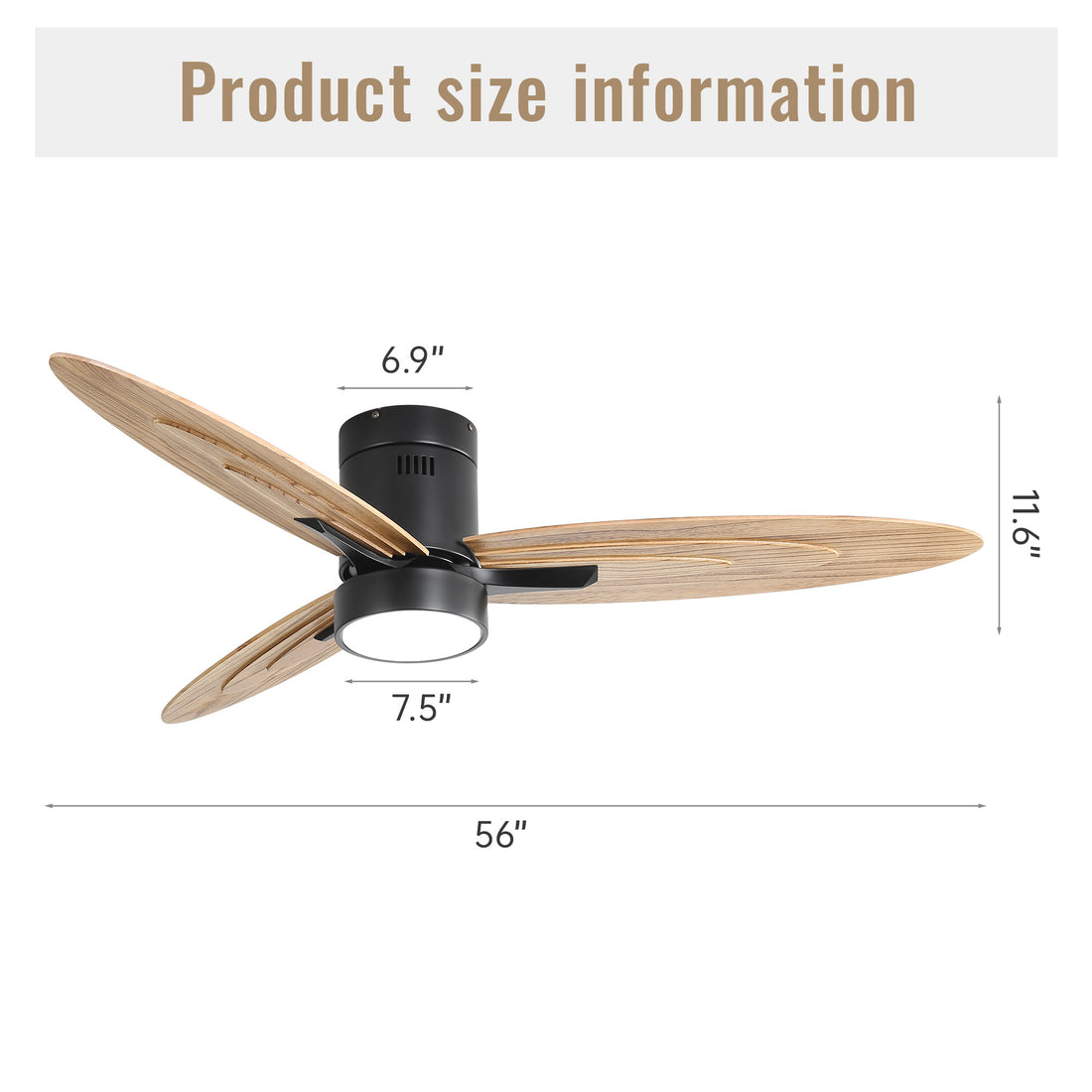 Metal And Wood Ceiling Fans