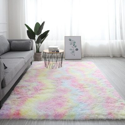 Tie-dyed Wool Carpets Living Room Plain